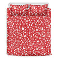 Merry Christmas Elements Pattern Print Duvet Cover Bedding Set