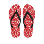 Merry Christmas Elements Pattern Print Flip Flops