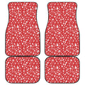 Merry Christmas Elements Pattern Print Front and Back Car Floor Mats
