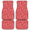 Merry Christmas Elements Pattern Print Front and Back Car Floor Mats