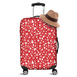 Merry Christmas Elements Pattern Print Luggage Cover
