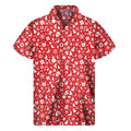 Merry Christmas Elements Pattern Print Men's Short Sleeve Shirt