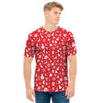 Merry Christmas Elements Pattern Print Men's T-Shirt
