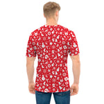 Merry Christmas Elements Pattern Print Men's T-Shirt