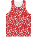 Merry Christmas Elements Pattern Print Men's Tank Top