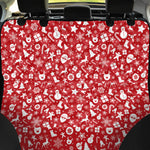 Merry Christmas Elements Pattern Print Pet Car Back Seat Cover