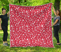 Merry Christmas Elements Pattern Print Quilt