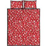 Merry Christmas Elements Pattern Print Quilt Bed Set