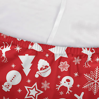 Merry Christmas Elements Pattern Print Sofa Cover