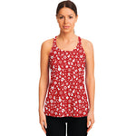 Merry Christmas Elements Pattern Print Women's Racerback Tank Top