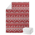 Merry Christmas Knitted Pattern Print Blanket