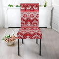 Merry Christmas Knitted Pattern Print Dining Chair Slipcover