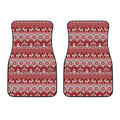 Merry Christmas Knitted Pattern Print Front Car Floor Mats