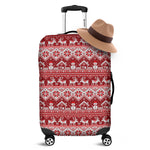 Merry Christmas Knitted Pattern Print Luggage Cover