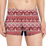 Merry Christmas Knitted Pattern Print Men's Boxer Briefs