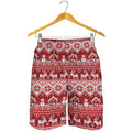 Merry Christmas Knitted Pattern Print Men's Shorts