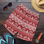 Merry Christmas Knitted Pattern Print Men's Shorts