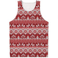Merry Christmas Knitted Pattern Print Men's Tank Top