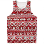 Merry Christmas Knitted Pattern Print Men's Tank Top