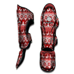 Merry Christmas Knitted Pattern Print Muay Thai Shin Guard