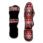 Merry Christmas Knitted Pattern Print Muay Thai Shin Guard