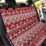 Merry Christmas Knitted Pattern Print Pet Car Back Seat Cover