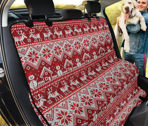 Merry Christmas Knitted Pattern Print Pet Car Back Seat Cover