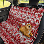 Merry Christmas Knitted Pattern Print Pet Car Back Seat Cover