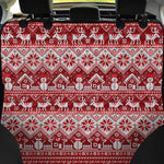 Merry Christmas Knitted Pattern Print Pet Car Back Seat Cover