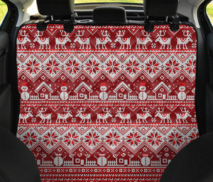 Merry Christmas Knitted Pattern Print Pet Car Back Seat Cover