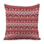 Merry Christmas Knitted Pattern Print Pillow Cover