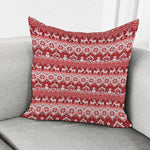 Merry Christmas Knitted Pattern Print Pillow Cover