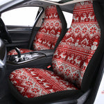 Merry Christmas Knitted Pattern Print Universal Fit Car Seat Covers