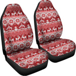 Merry Christmas Knitted Pattern Print Universal Fit Car Seat Covers