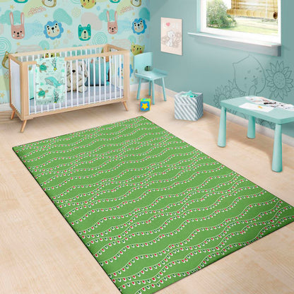 Merry Christmas Lights Pattern Print Area Rug