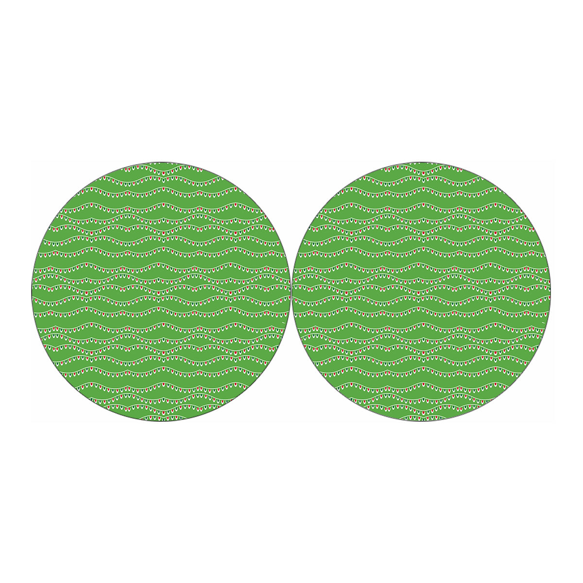 Merry Christmas Lights Pattern Print Car Coasters