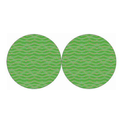 Merry Christmas Lights Pattern Print Car Coasters