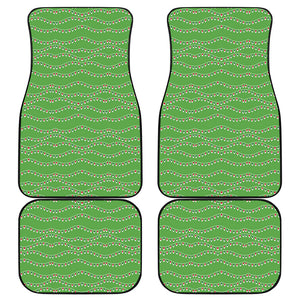 Merry Christmas Lights Pattern Print Front and Back Car Floor Mats