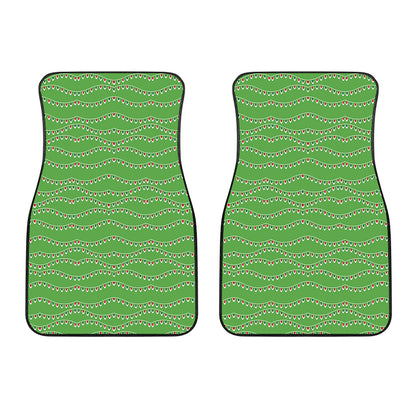 Merry Christmas Lights Pattern Print Front Car Floor Mats