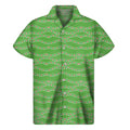 Merry Christmas Lights Pattern Print Men's Short Sleeve Shirt