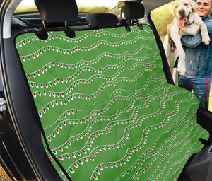 Merry Christmas Lights Pattern Print Pet Car Back Seat Cover