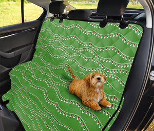 Merry Christmas Lights Pattern Print Pet Car Back Seat Cover