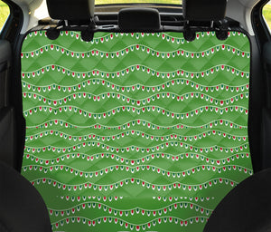 Merry Christmas Lights Pattern Print Pet Car Back Seat Cover