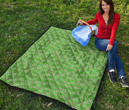 Merry Christmas Lights Pattern Print Quilt