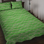 Merry Christmas Lights Pattern Print Quilt Bed Set
