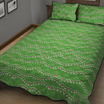 Merry Christmas Lights Pattern Print Quilt Bed Set