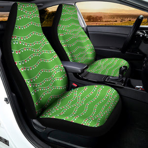 Merry Christmas Lights Pattern Print Universal Fit Car Seat Covers