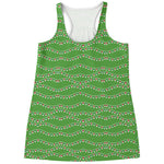 Merry Christmas Lights Pattern Print Women's Racerback Tank Top