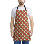 Merry Christmas Plaid Pattern Print Apron