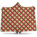 Merry Christmas Plaid Pattern Print Hooded Blanket